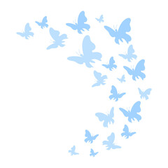 Flying Butterfly Silhouette