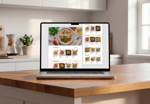 Home Laptop Display Mockup