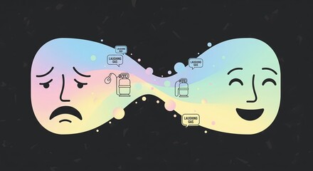 Laughing gas brings joy to a worried person