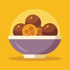 A delightful collection of chocolate truffles presented in a simple elegant white bowl