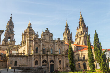 Obraz premium Exterior of Santiago de Compostela Cathedral in Galicia, Spain