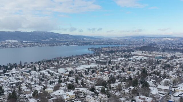 Blick von Zollikon Allmend nach Z&uuml;rich
