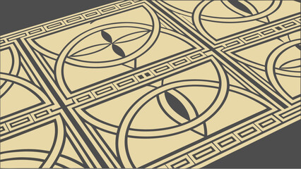 detail of a mosaic of a mosque in istanbul