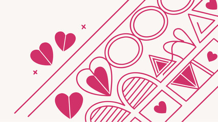 abstract background with hearts