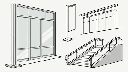 3d render of a modern building