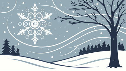 winter landscape with trees and snow