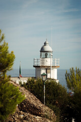 lighthouse on the coast italy