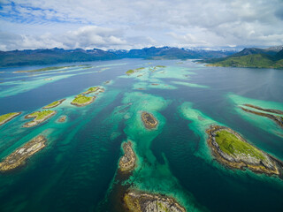 Aerial view of Senja island, Norway