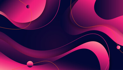 Modern Abstract Gradient Wave Background with Flowing Pink, Purple, and Dark Blue Layers for Digital Design, Presentation, Branding, and Creative Templates