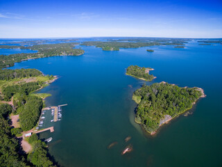 Aerial view of Aland Islands near J&auml;rs&ouml;