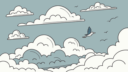 vector illustration of clouds