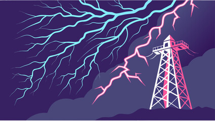 lightning in the city