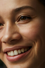 Fototapeta premium Smiling woman closeup portrait