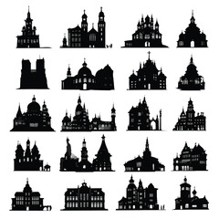 architectural silhouette set