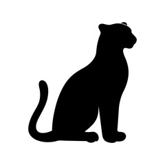 Silhouette of a sitting panther © MDMizanur