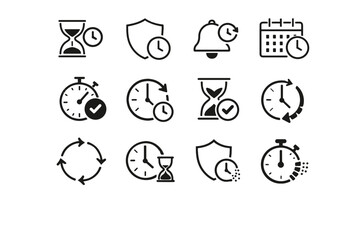 Expiry expiration vector icons digital indicator consent bound time temporal marker cue