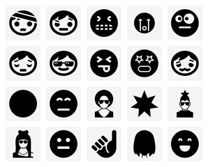 Communicative Graphics Illustrating A Spectrum Of Feelings, From Loud Crying And Grimacing To Neutral Observation