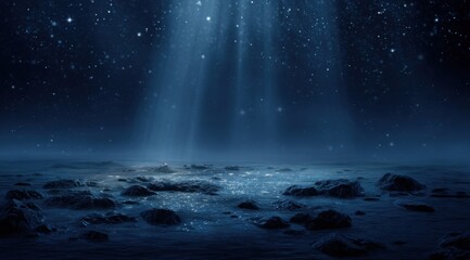 Cosmic landscape bathed in starlight