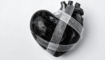 Abstract Mended Heart Art Collection: Vibrant Oil Paintings, Realistic 3D Renders, and Emotional Healing Concepts for Mental Health