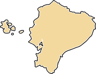 Map of Brazil with a simple outline and beige fill