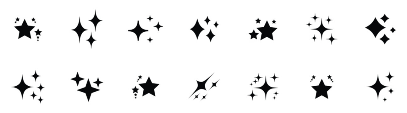 sparkle star set star icon Shine sparkle icon. Vector blink star for logo, sparkle clipart