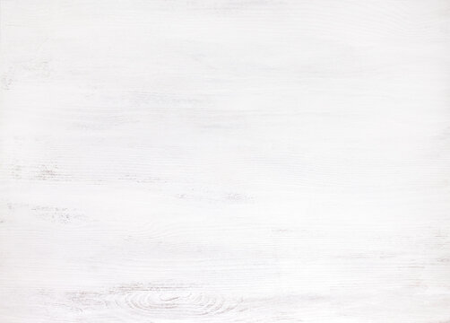   White wood background.  Wooden plank with natural pattern and texture. Wooden shabby texture of the old table.