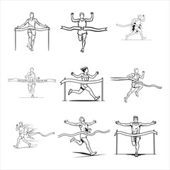 Competitive Runner Winning Moment Inspiration Artwork