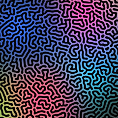 Abstract reaction diffusion black turing pattern colorful neon gradient seamless vibrant texture wallpaper