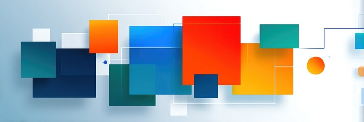 Abstract colorful geometric shapes in a modern design for creative backgrounds.