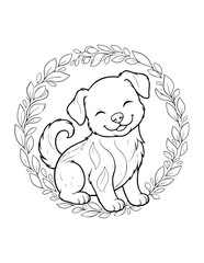 Cute Dogs Coloring Pages PDF &ndash; Cartoon Puppy Designs