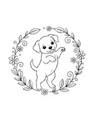 Cute Dogs Coloring Pages PDF &ndash; Cartoon Puppy Designs