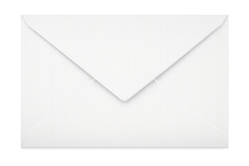 White envelope with a closed flap, ready for custom text or design, representing correspondence, communication, and information. Transparent background