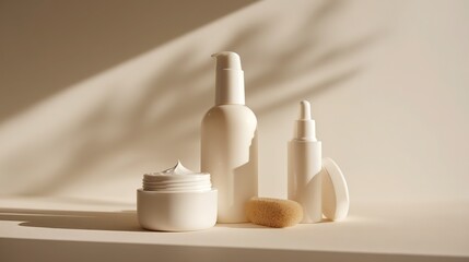 Skincare Routine Concept Photography with Soft Lighting, Highlighting Product Texture and Details for Beauty Editorial and Tutorial Content