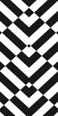 Distorted black and white stripe pattern background. Technology optical stripe illusion wallpaper