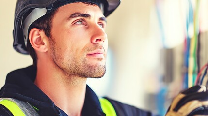 Corporate Branding Image of a Reliable Electrician, Modern Professional Aesthetic with Clean Lighting to Convey Trust and Quality Service