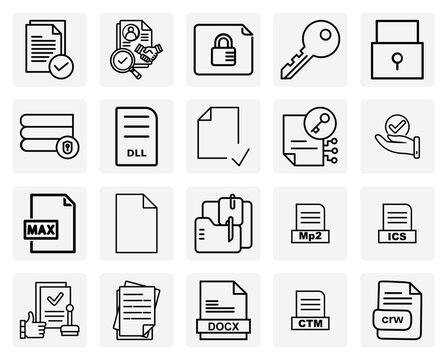 Creative Design And Productivity File Format Glyphs For Publishing, Presentation, And 3D Modeling Software