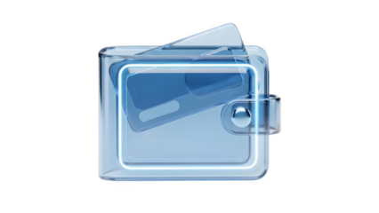 Modern transparent folder with document on black background for organization