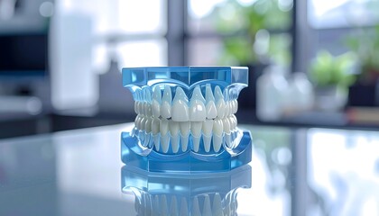 Dental Model Showing Healthy Teeth and Gums.