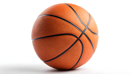 Professional basketball on white background for sports design