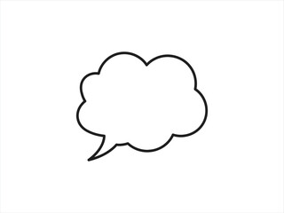Fototapeta premium Vector art speech bubble icon illustration