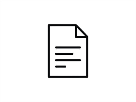 Vector art illustration of a document icon with lines