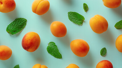 Fresh Apricot Fruit and Healthy Water Summer Collection