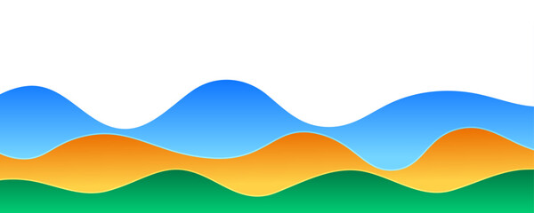 3D colorful abstract background overlap layer on bright space with flowing waves effect decoration. Modern graphic design element cutout style concept for web, art, flyer, card, or brochure cover