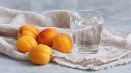 Fresh Apricot Infused Detox Water Drink