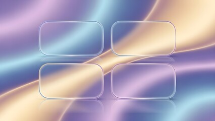 Vibrant abstract background with glowing rectangles and colorful curves