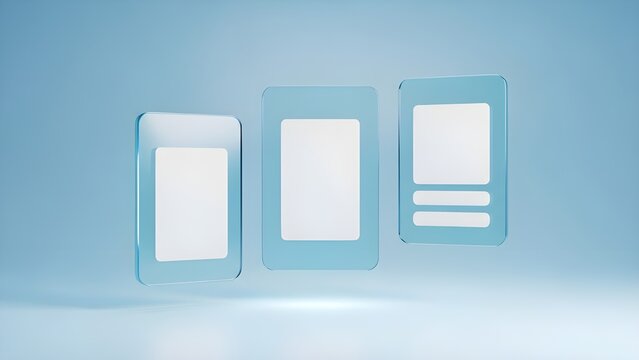 Responsive design elements on blue background for web and mobile - Powered by Adobe