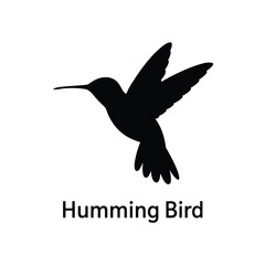 Obraz premium A striking silhouette of a hummingbird in mid flight elegantly captured