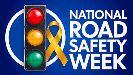 National road safety week traffic awareness illustration
