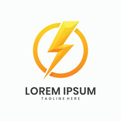Energy lightning bolt logo design