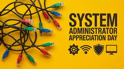System administrator appreciation day technology network concept illustration
